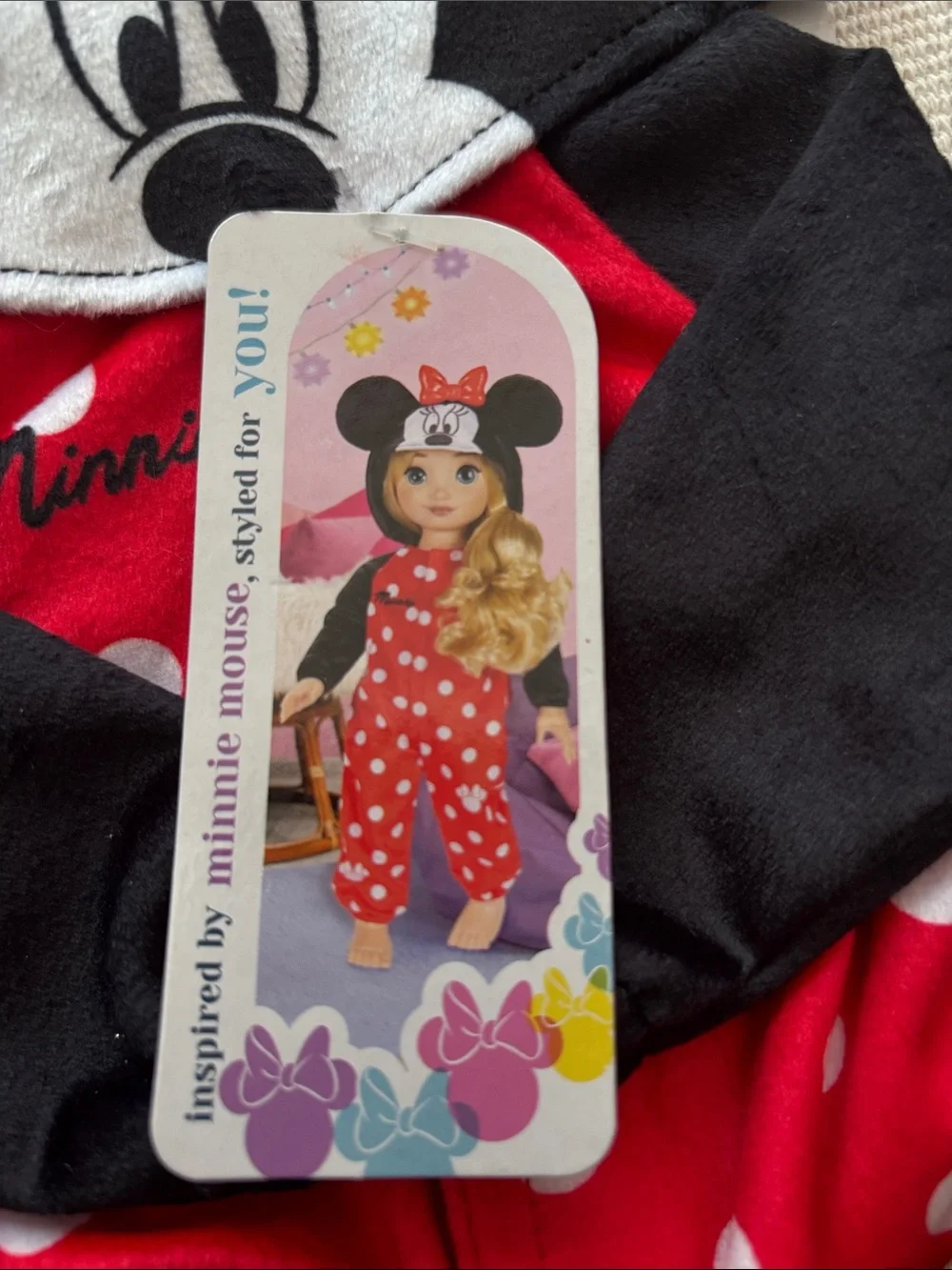Minnie Mouse Red & Black Onesie 18” Doll Costume Disney iLY4ever